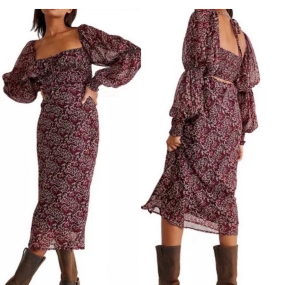 Free People Aglow Midi Dress Size Large